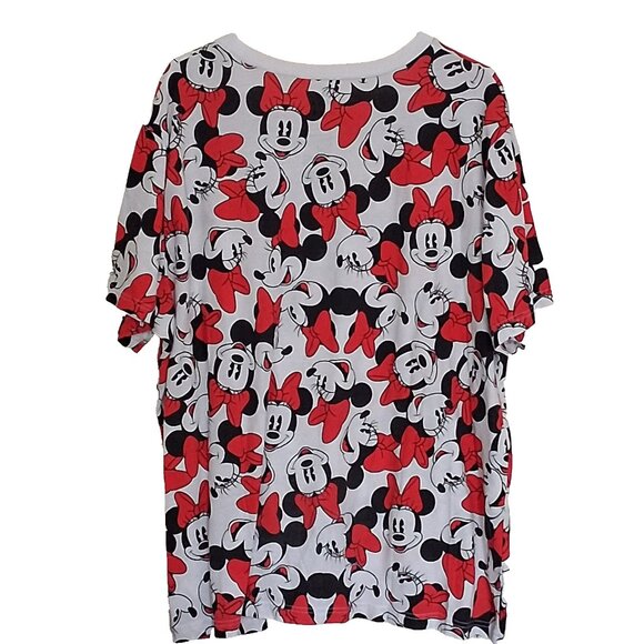 Disney Womens Minnie Mouse Top Tee Plus Size 3X Short Sleeve Crew Neck Stretch - Picture 2 of 8
